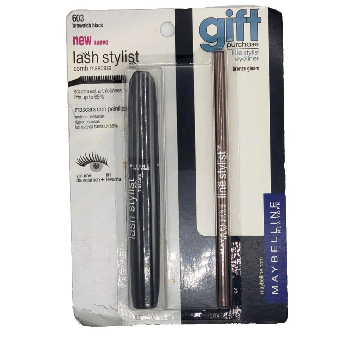 Maybelline Lash Stylist Mas Line Style EYELINER-603 Brownish Black Bronze Glea