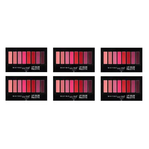 York Lip Color Pallette 8 Shades 01 6 Pk + Eyebrow Trimmer by Maybelline
