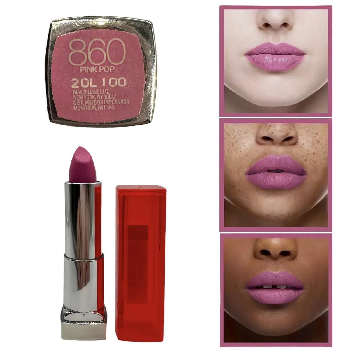 Maybelline Color Sensational Vivid Satin Finish Lipstick 860 Pink Pop Rare Htf