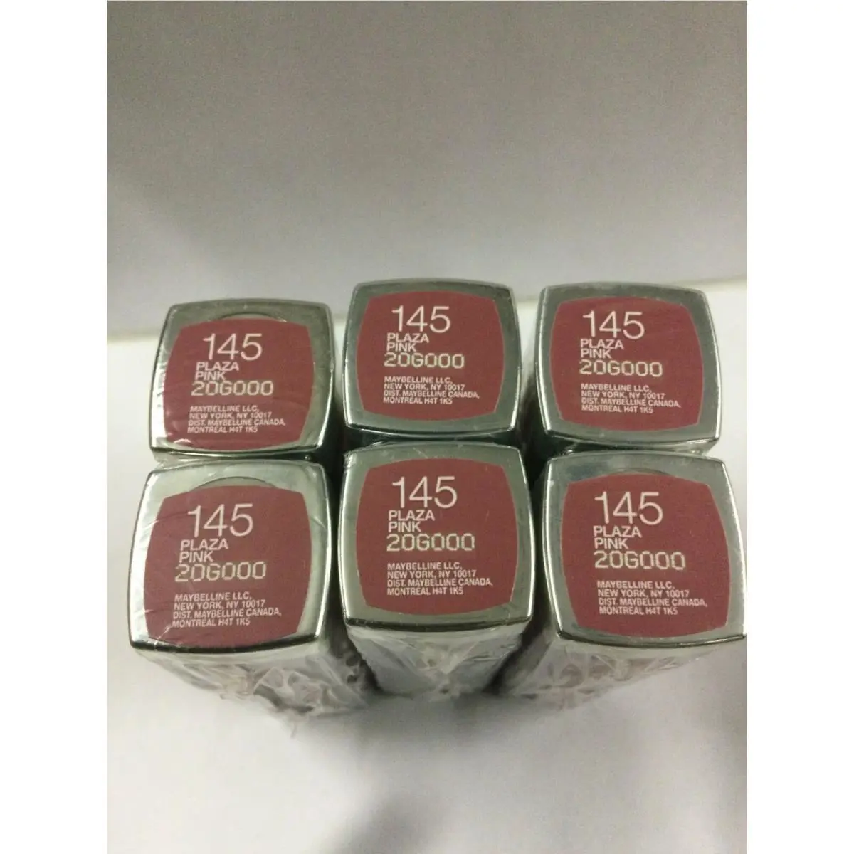 Lot OF 6 Maybelline Color Sensational Lipstick Plaza Pink 145 New