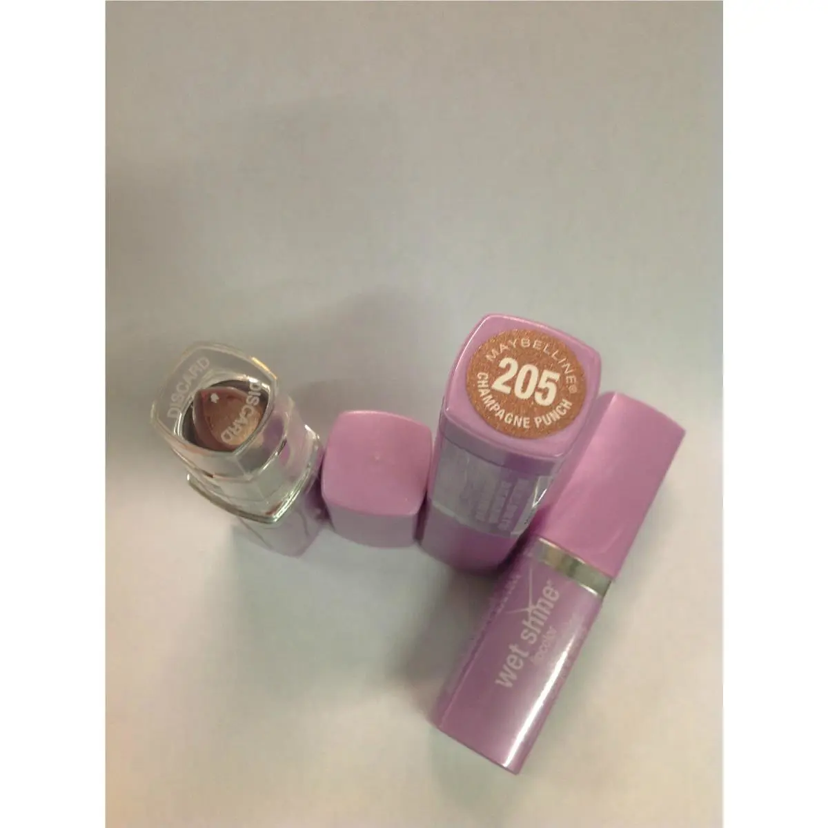 Lot OF 3 Maybelline Wet Shine Diamonds Lipstick Champagne Punch New