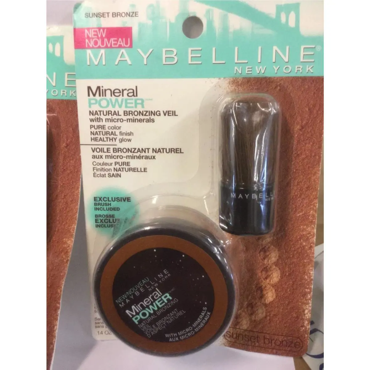 Lot OF 3 X Maybelline Mineral Power Natural Bronzing Veil Sunset Bronze Bronzer
