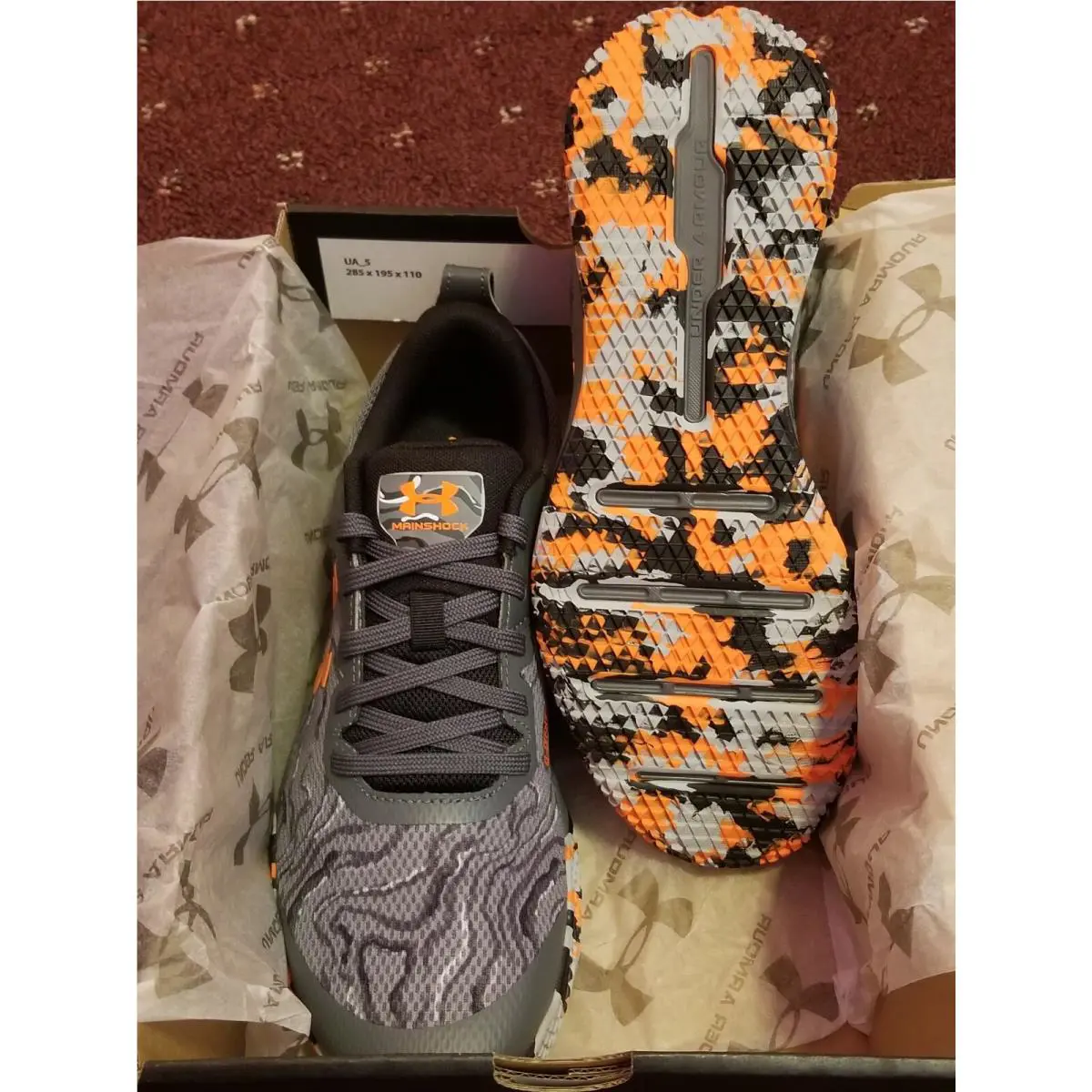 Under Armour shoes - Under Armour MAINSHOCK GS 3022865-100 - Gray 4