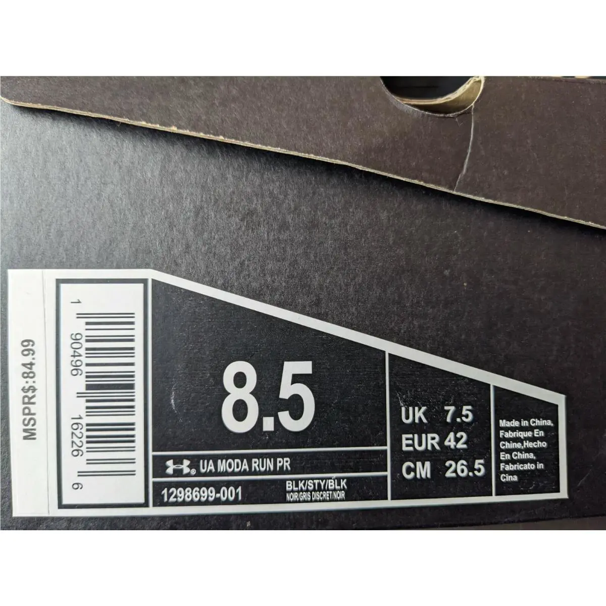 Under Armour shoes - Moda Run PR - Moda Run - Black 5