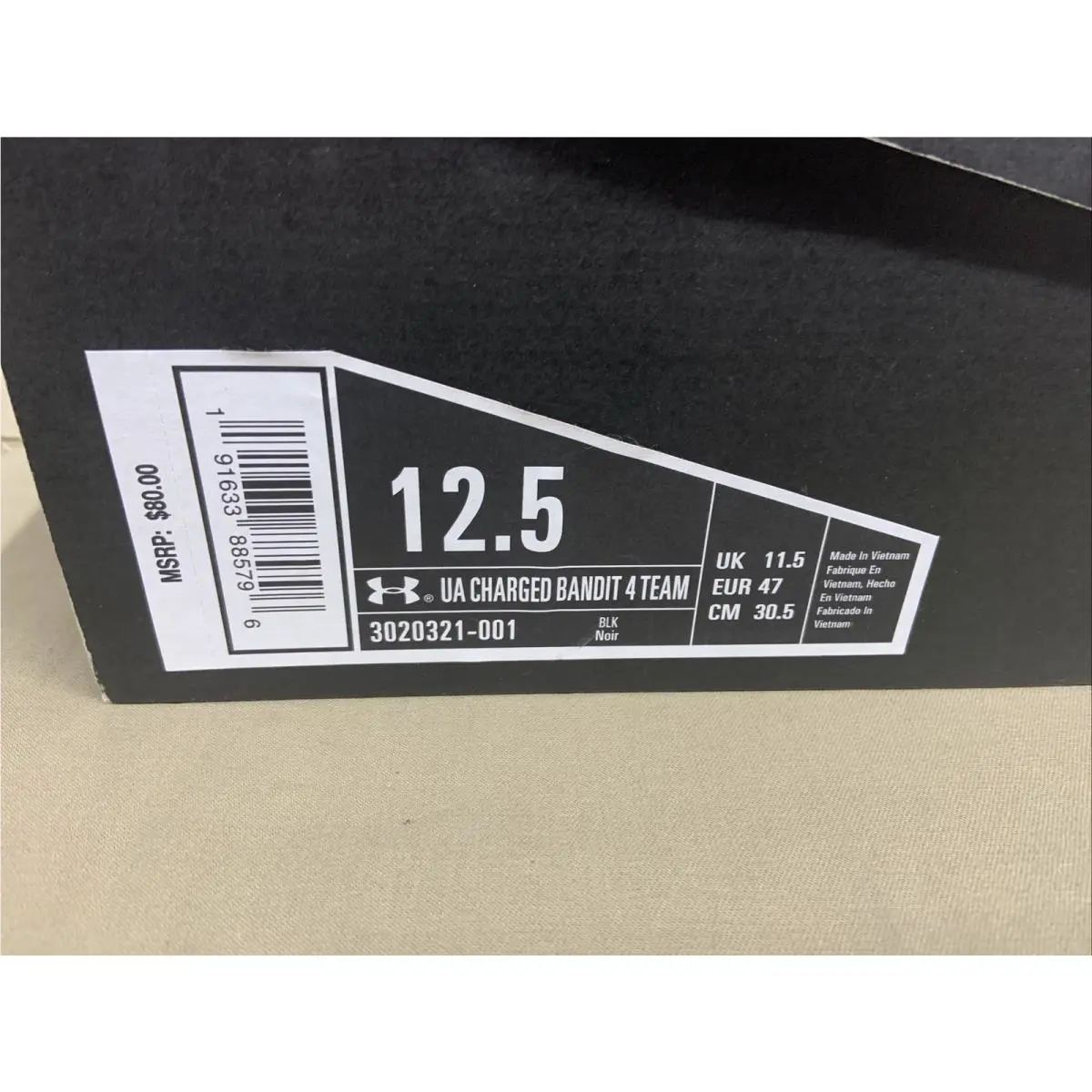 Under Armour shoes - Charged Bandit 4 - Charged Bandit - 3020321-001 - Black (UPC: 191633885796) 6