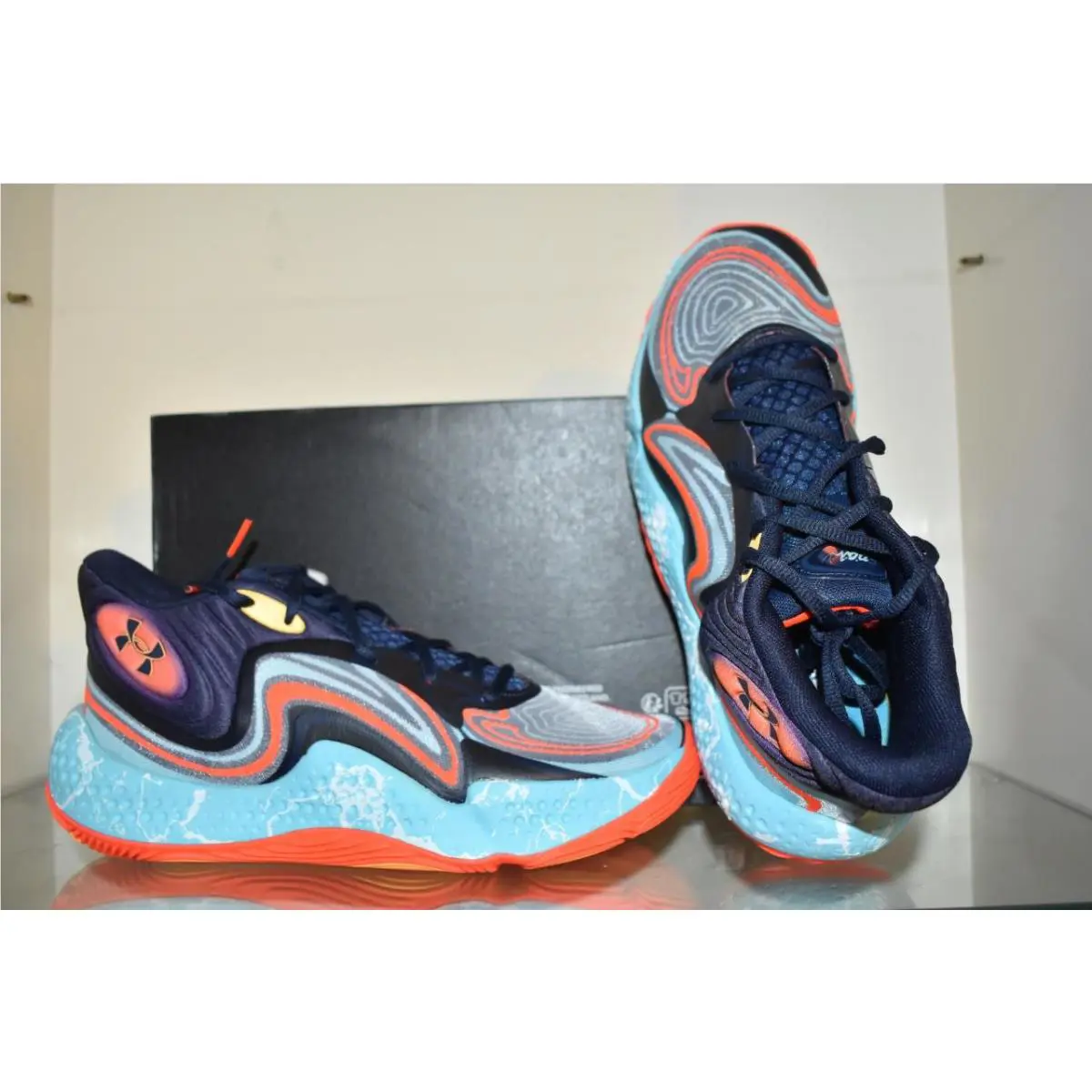 Under Armour shoes - Under Armour Spawn 6 Mid E24 - 3028336 400 - Multicolor (UPC: 197777544674) 0