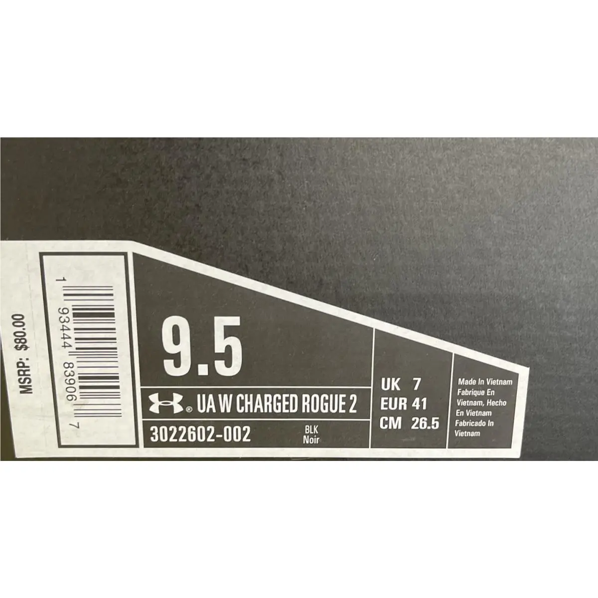 Under Armour shoes - under armour charged rogue 2 - Black 3