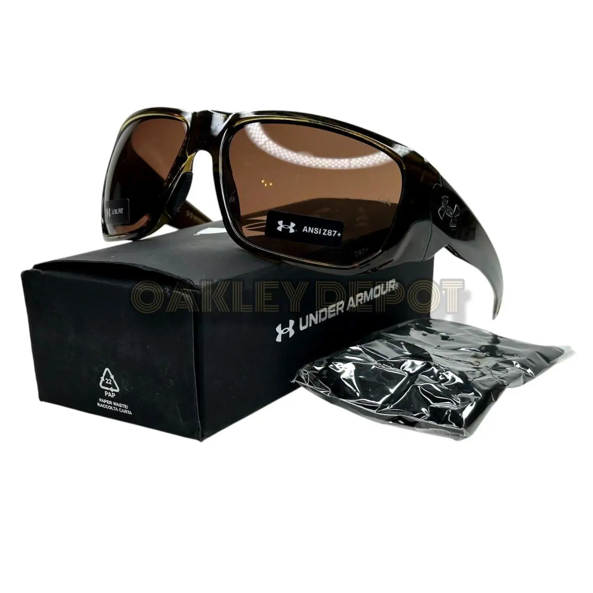 UA Attack 2 Wood Brown/brown Ansi Z87 Sunglasses by Under Armour
