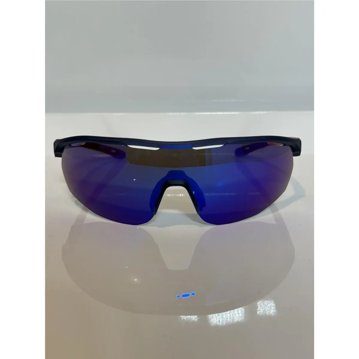 Under Armour Gametime Matte Transparent Blue Mirror Sunglasses