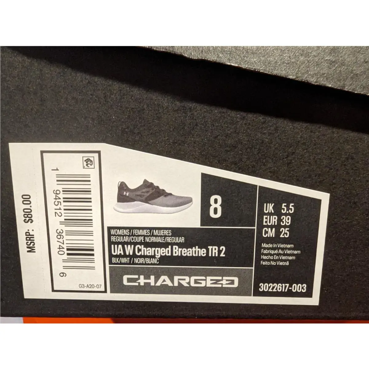Under Armour shoes - Under Armour Charged Breathe 2 - Black / White 4