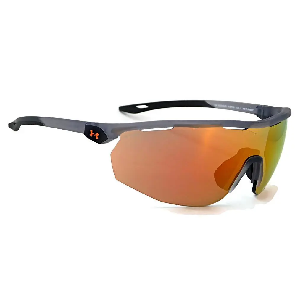 Gametime Sunglasses Matte Transparent Grey / Orange ML Lens by Under Armour