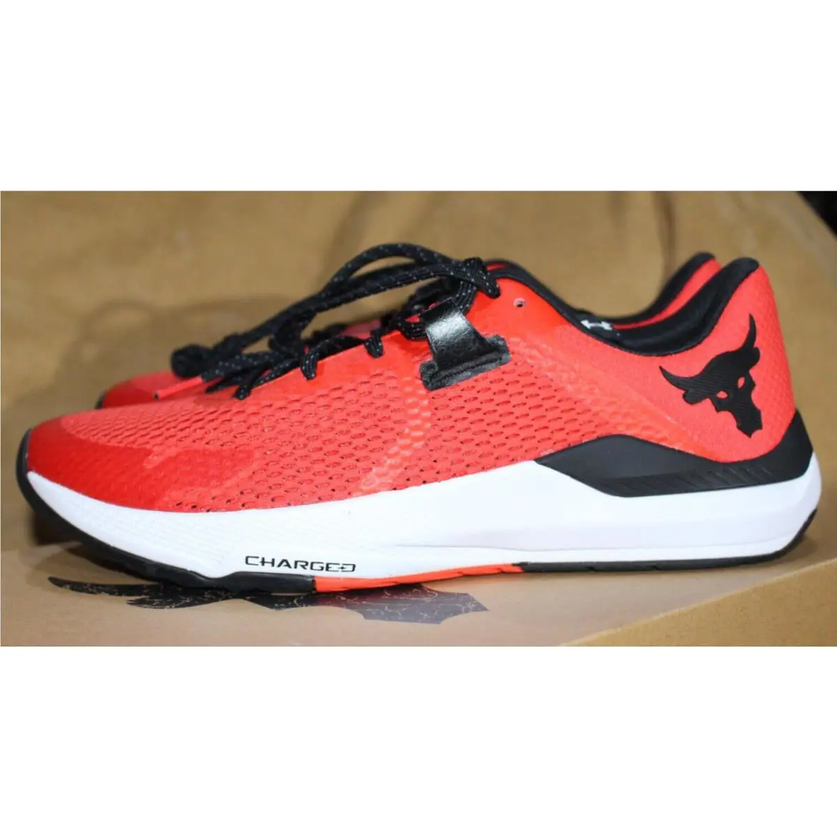 Under Armour UA Project Rock Bsr 2 Shoes Men`s 10 Women`s 11.5 Red/wht