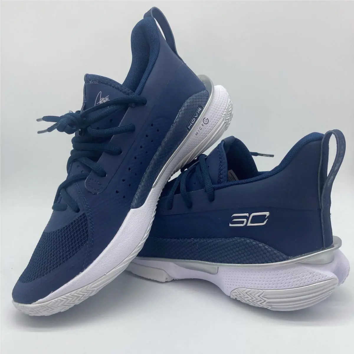 Under Armour Team Curry 7 Men’s Size 8.5 M Navy Blue 3023838-408 Basketball Shoe