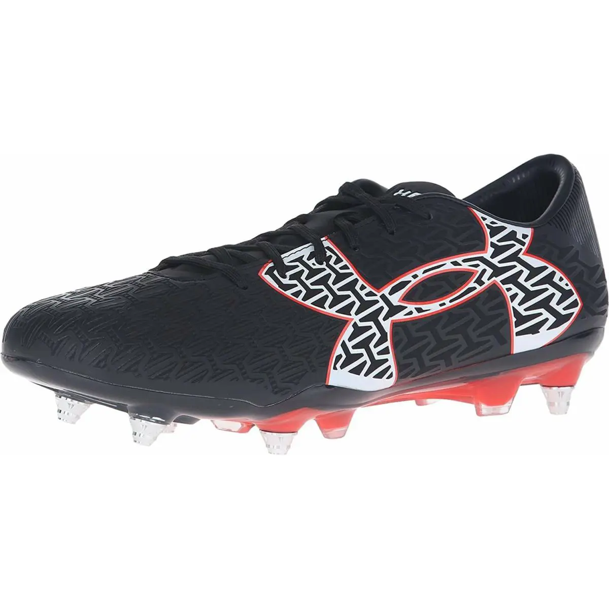 Men`s UA Clutchfit Force 2.0 Hybrid Black/rocket Red/white Sneaker by Under Armour