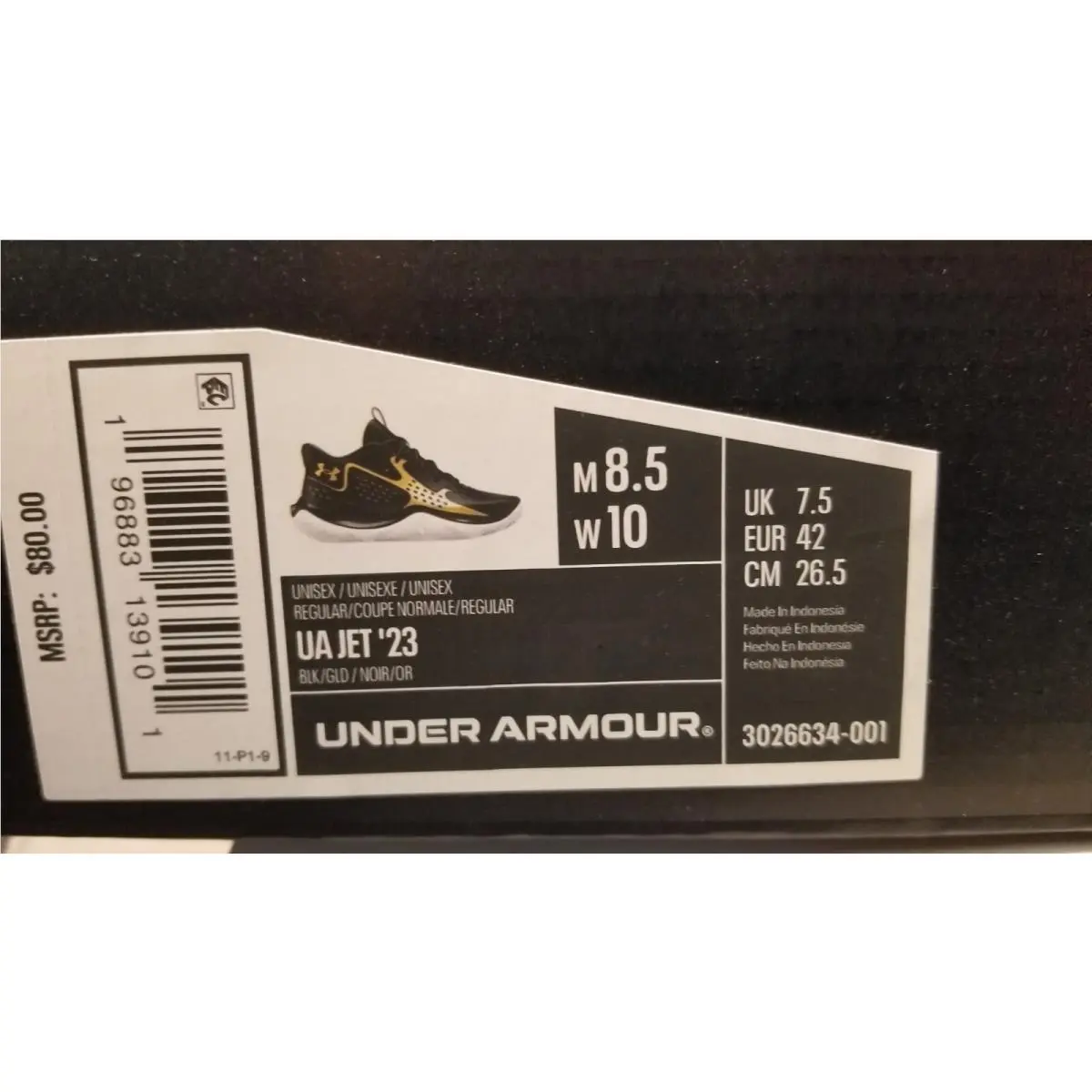 Under Armour shoes - Black (UPC: 196883139118) 4