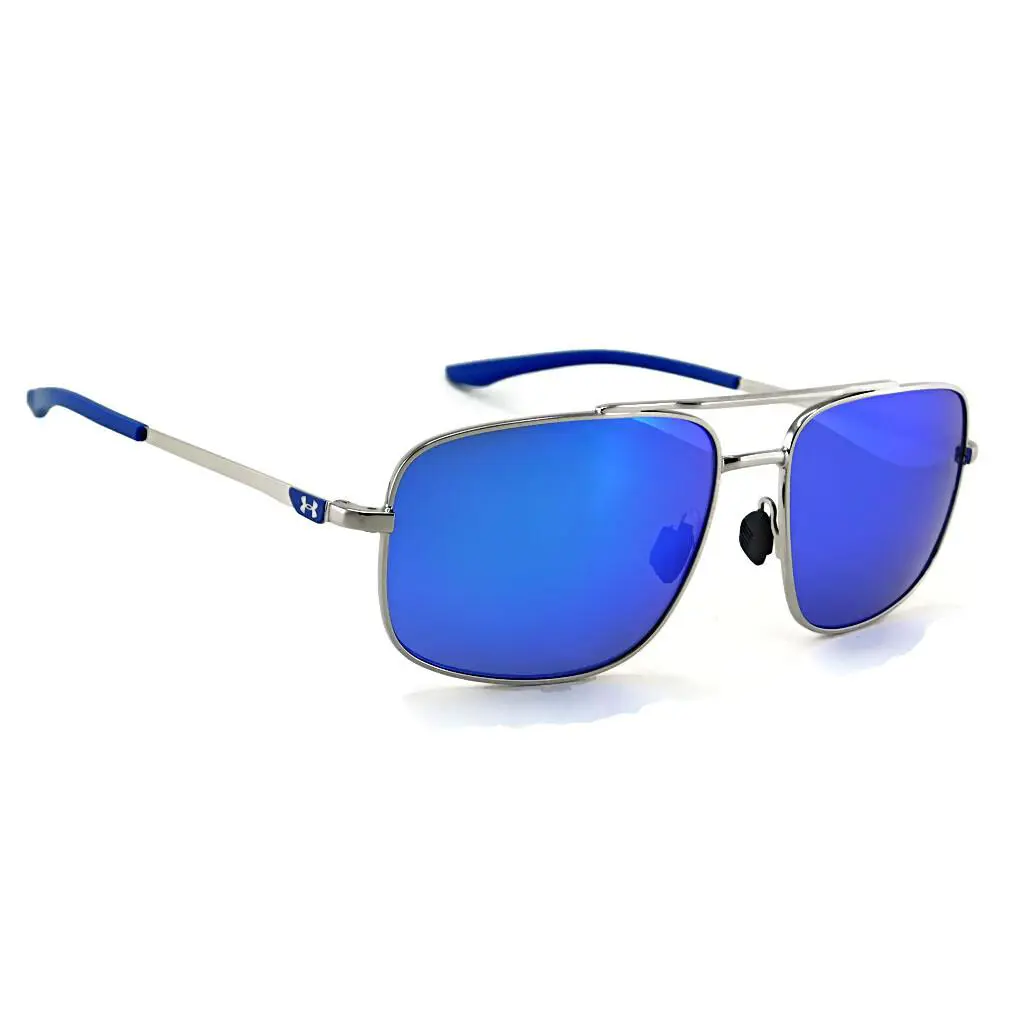 Impulse Sunglasses Shiny Palladium / Grey Blue Mirror Lens by Under Armour