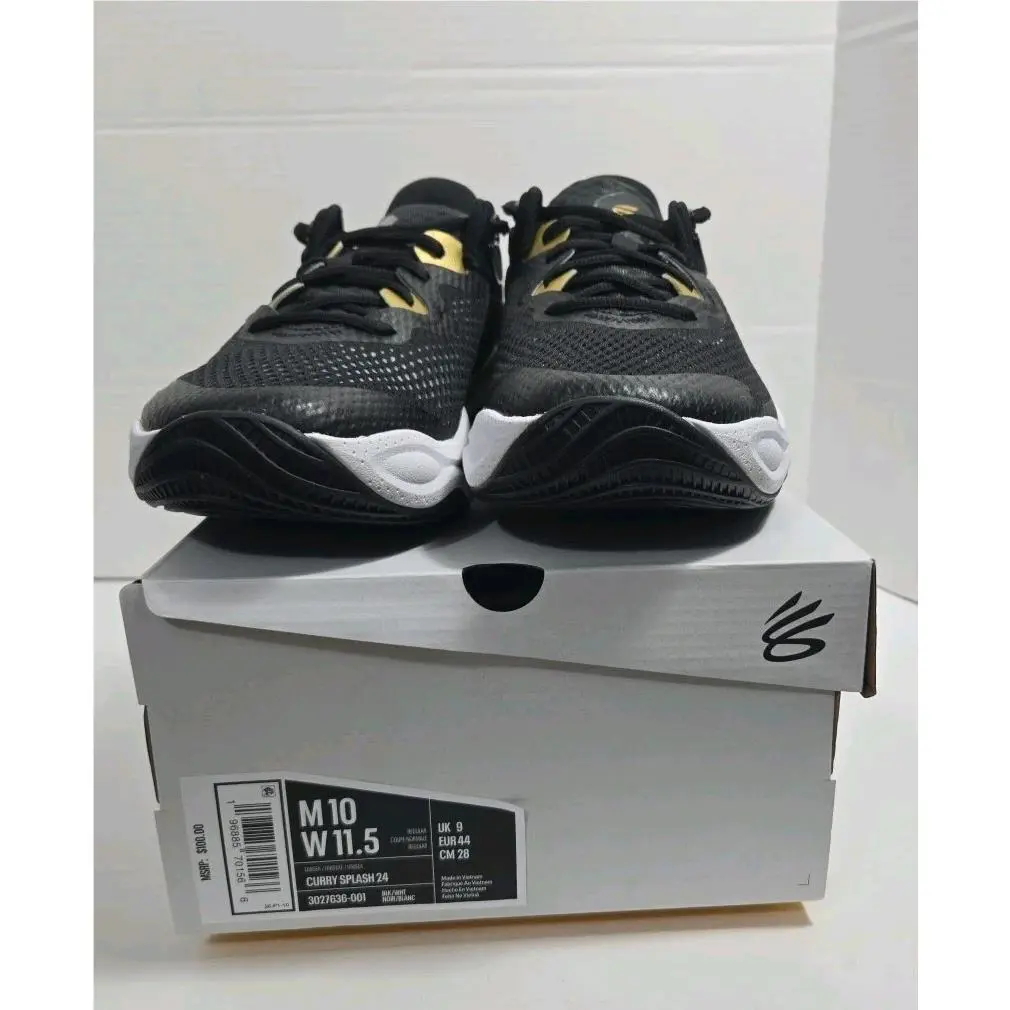 Under Armour shoes - Under Armour Curry Splash 24 - 3027636-001 - black,white and gold (UPC: 196885701566) 4