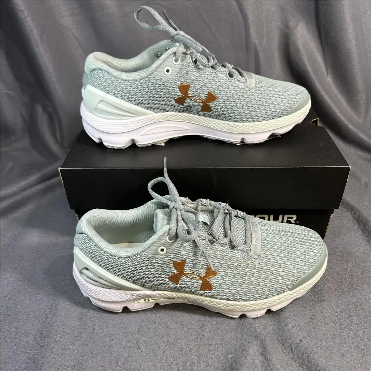 Under Armour Womens Charged Gemini 2020 Running Shoes Size 10 Gray Lightweight