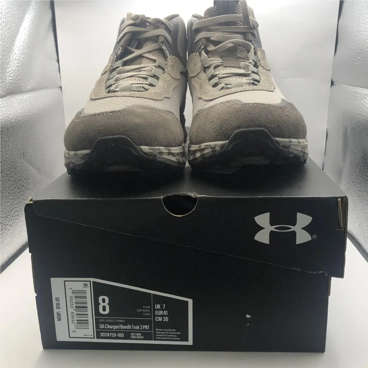 Under Armour shoes - Under Armour Charged Bandit Trek 2 - 3024759-100 - grey (UPC: 195253696428) 7