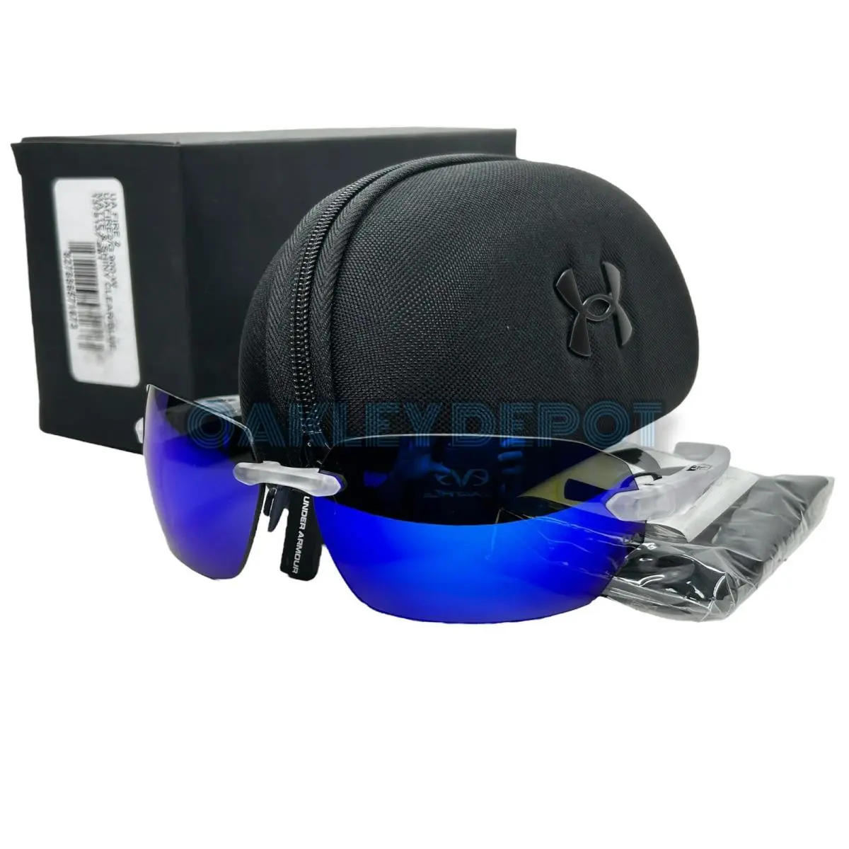 UA Fire 2 Matte Clear/shiny Blue Sunglasses 48 by Under Armour