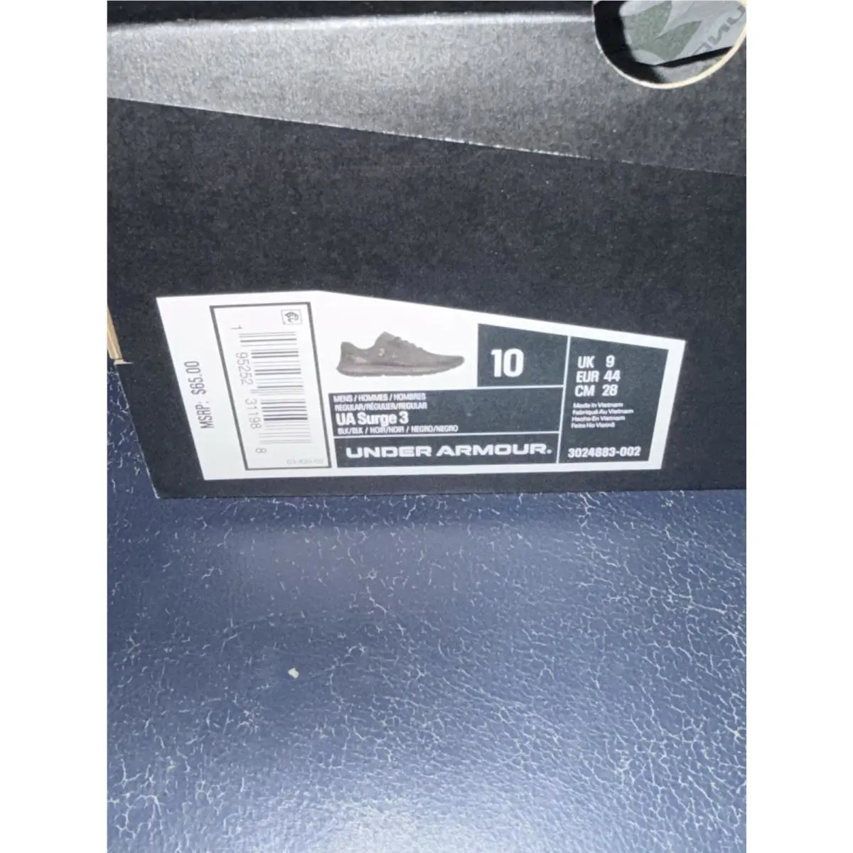 Under Armour shoes - 302483-002 - 3024883-002 - Black (UPC: 195252311988) 3
