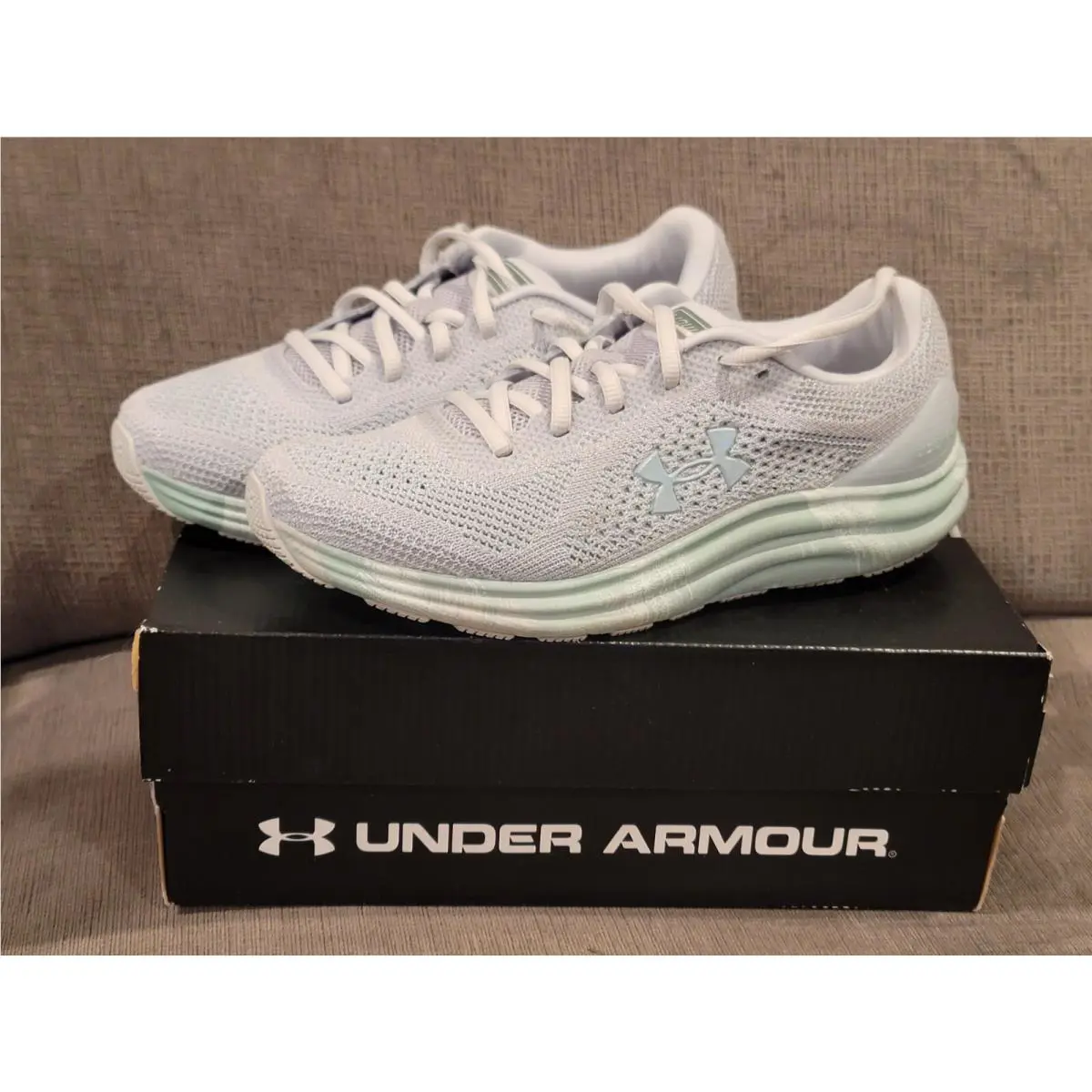 Under Armour shoes - Under Armour Liquify Print - Liquify Print - 3023618-100 - White, Mineral Blue (UPC: 194512437482) 0