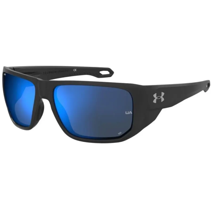 Under Armour UA Attack 2 0807/7N Black/gray Blue Rectangle Men`s Sunglasses