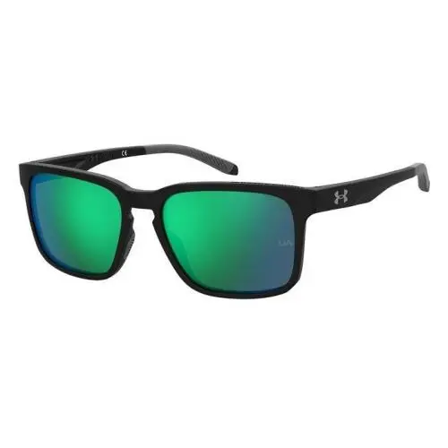 Under Armour UA Assist 2 0807/Z9 Black/green Rectangle Men`s Sunglasses