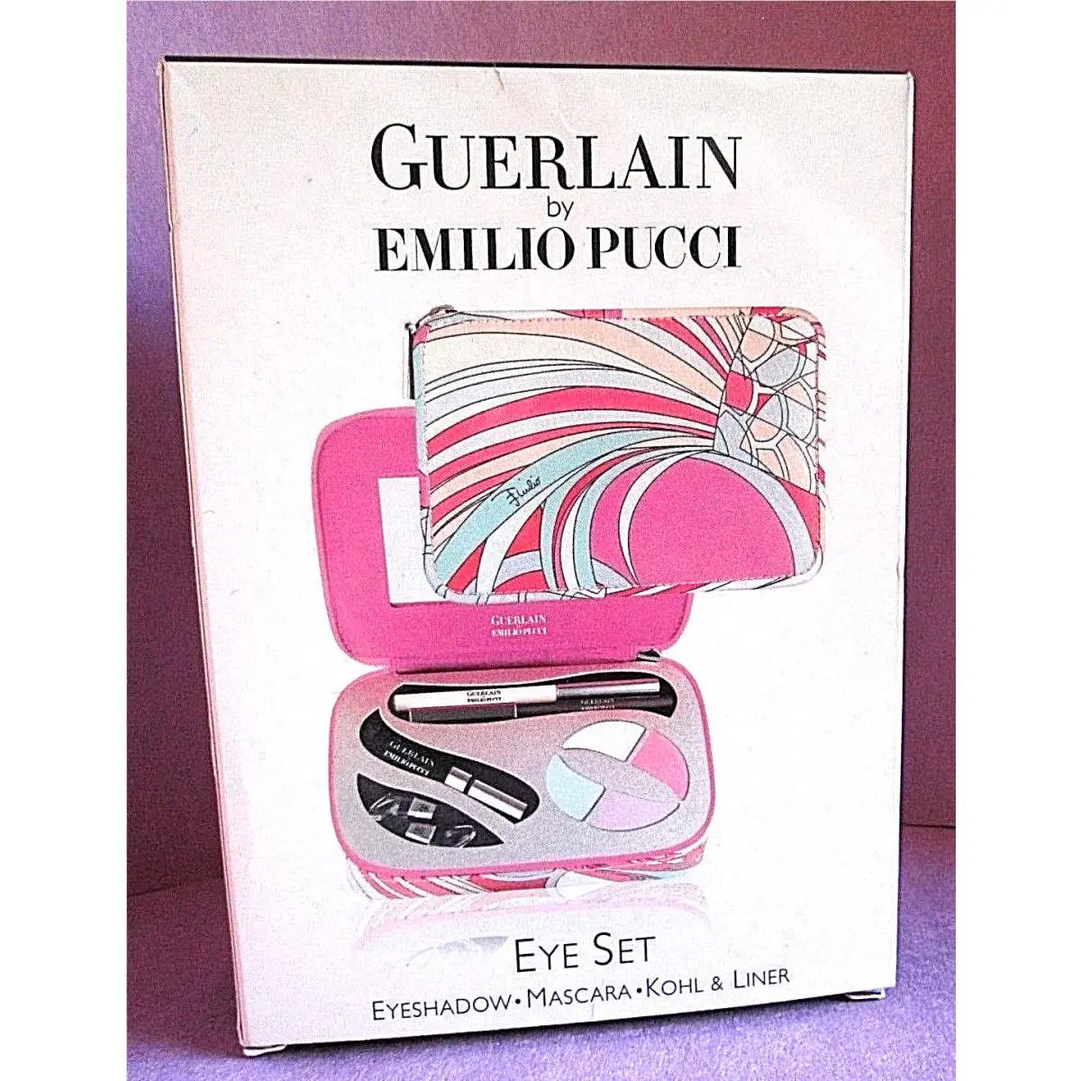 Guerlain by Emilio Pucci Eye Set Bag Eyeshadow Mascara Kohl Liner Vintage Rare