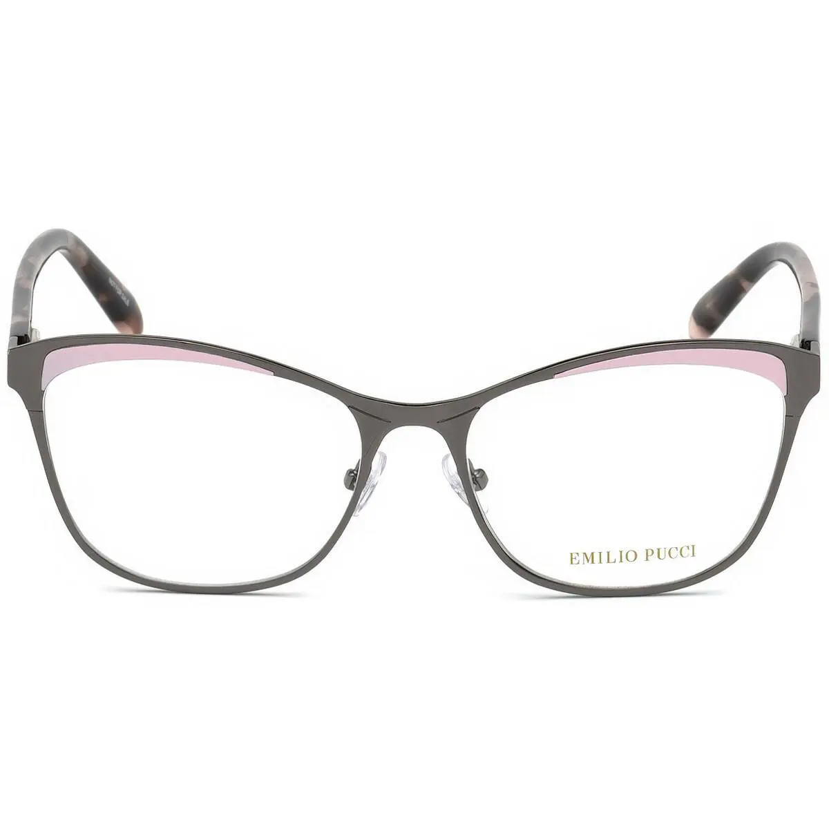 Emilio Pucci EP 5084 020 Silver Pink Cat Eye Metal Eyeglasses Frame 53-16-140