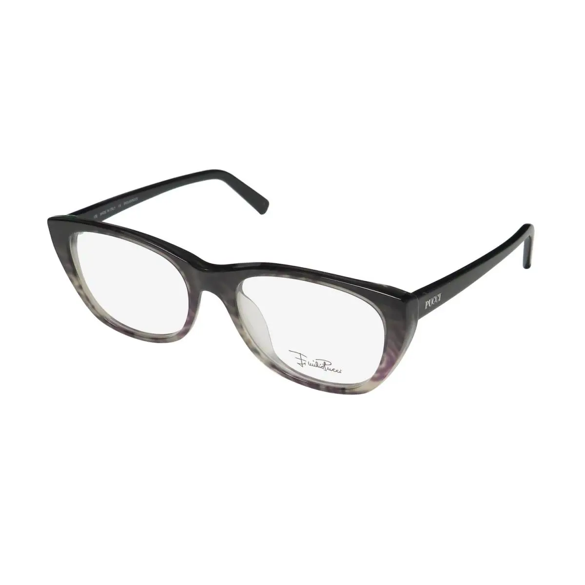 Emilio Pucci 2670 Glasses 037 50-17-135 Square Plastic Italy Full-rim Womens