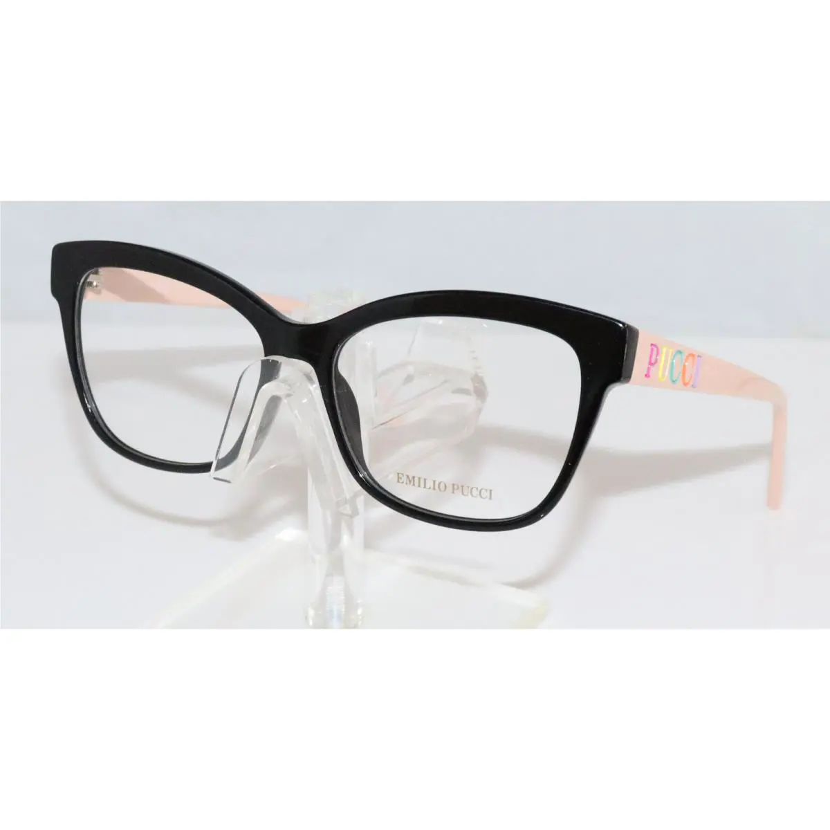 Women`s Emilio Pucci EP5183 Black Pink Cat Eye Eyeglasses 54-15-140