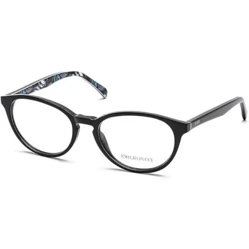 Emilio Pucci Eyeglasses Frame - EP5001 001 - Shiny Black 52-17-140