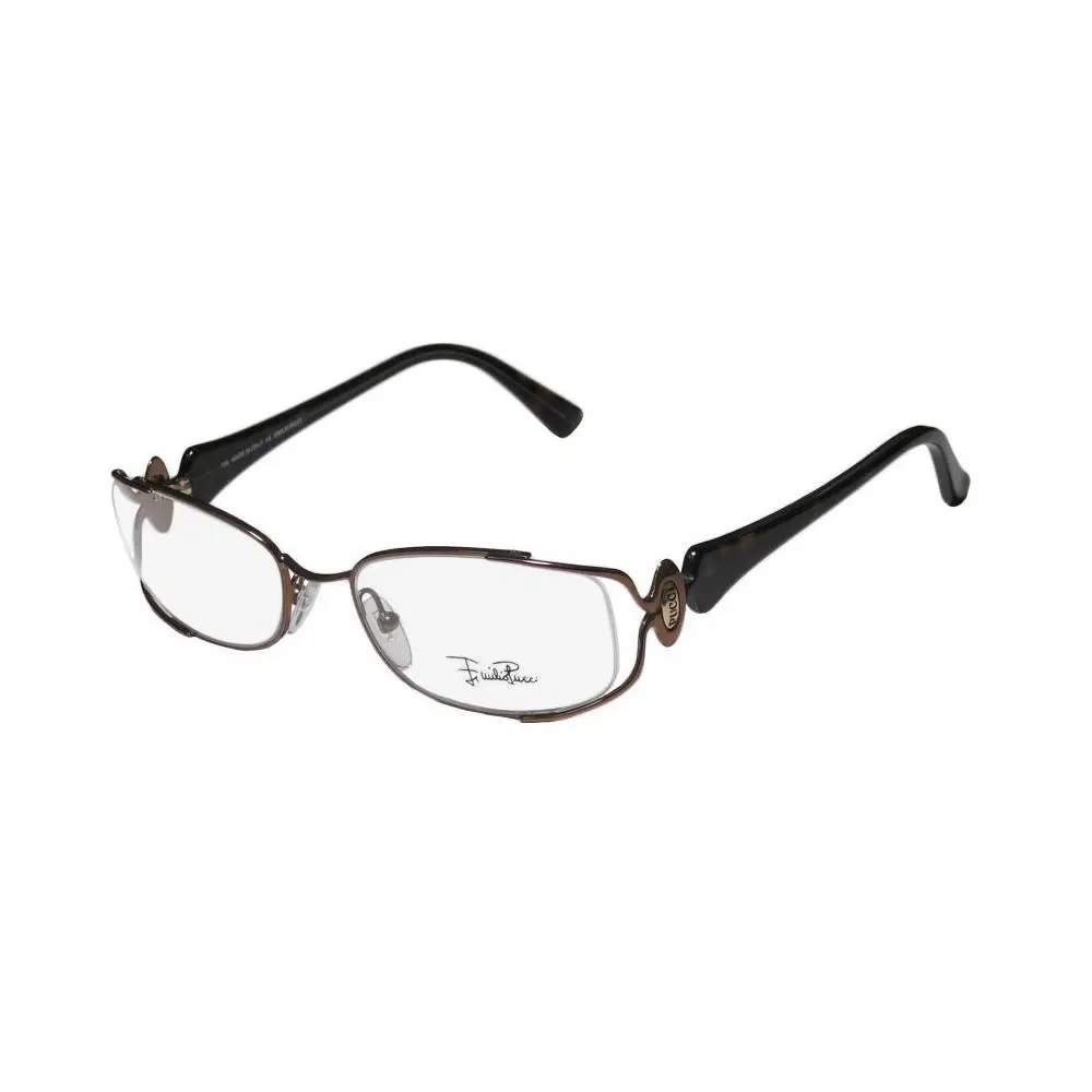 Emilio Pucci Eyeglasses EP2104 705 52mm Brown Havana / Demo Lens