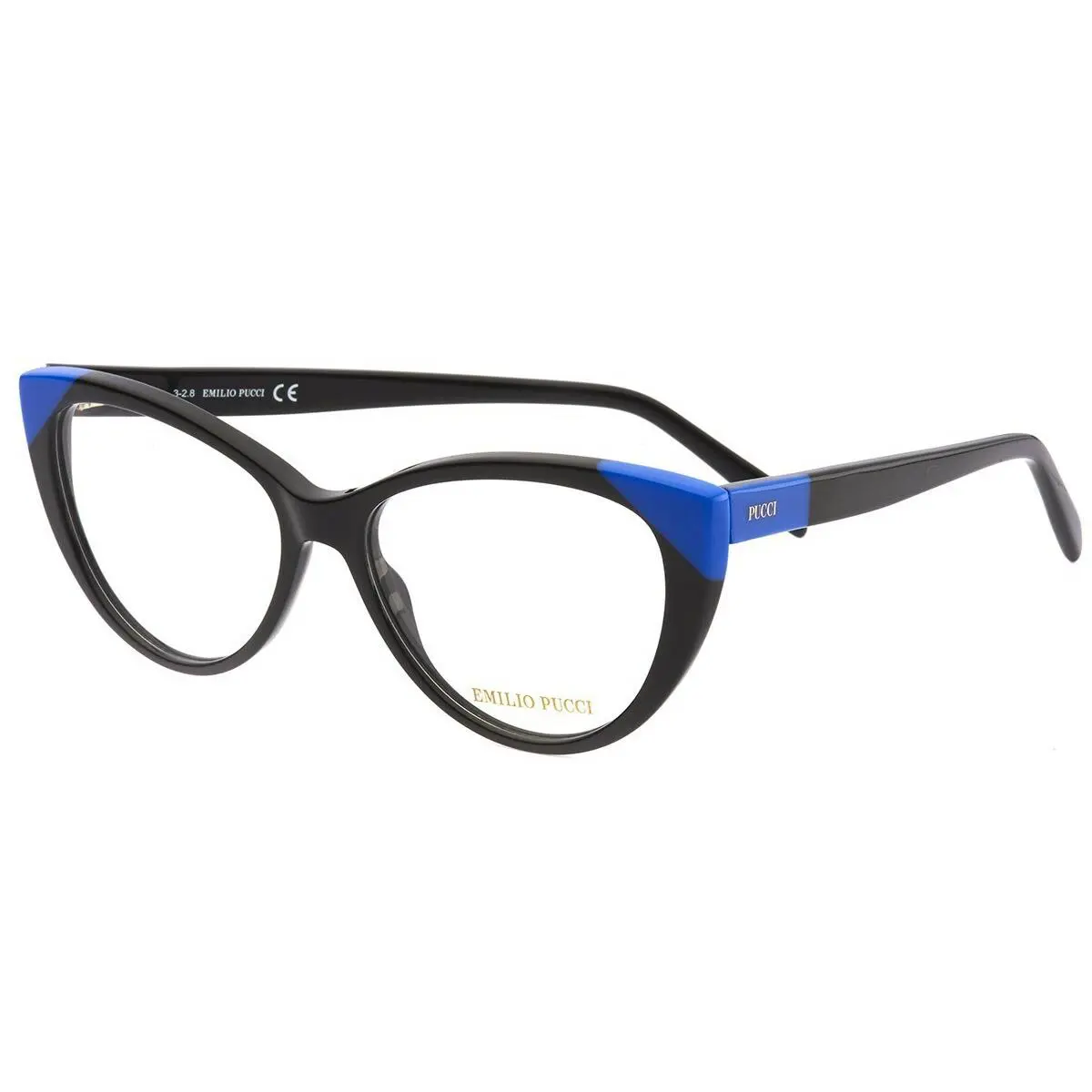 EP 5116 005 Black Plastic Cat Eye Eyeglasses Frame 54-15-140 by Emilio Pucci