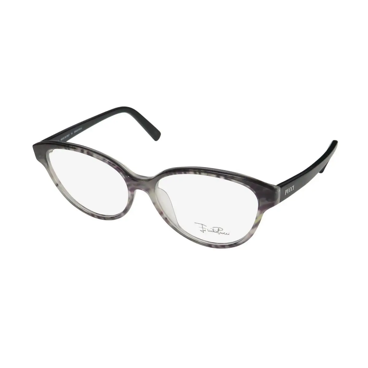 Emilio Pucci 2688 Glasses Black Full-rim 037 Italy 52-15-135 Oval Plastic