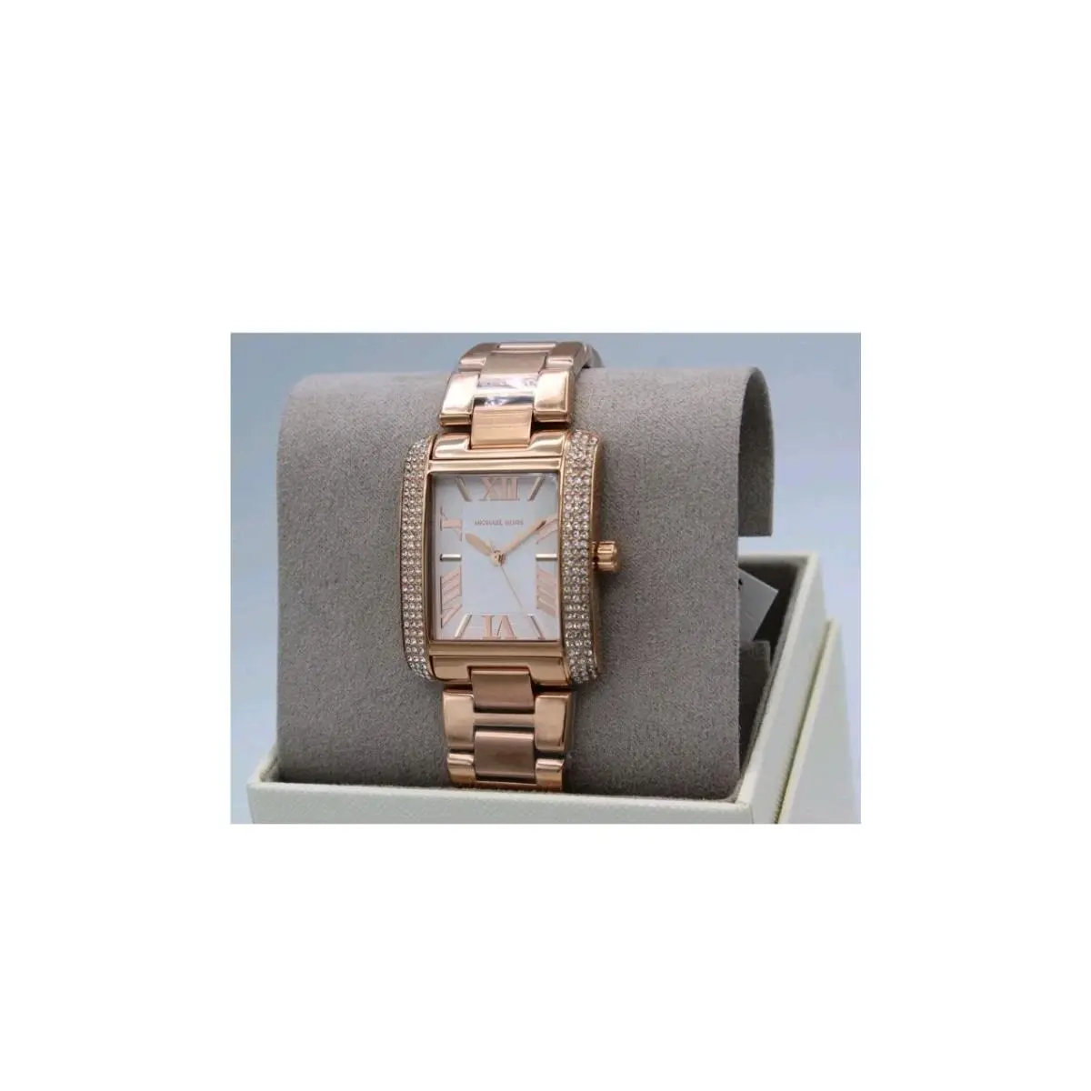 Michael Kors Women`s Emery Square Rose Gold Stainless Steel Watch MK4644