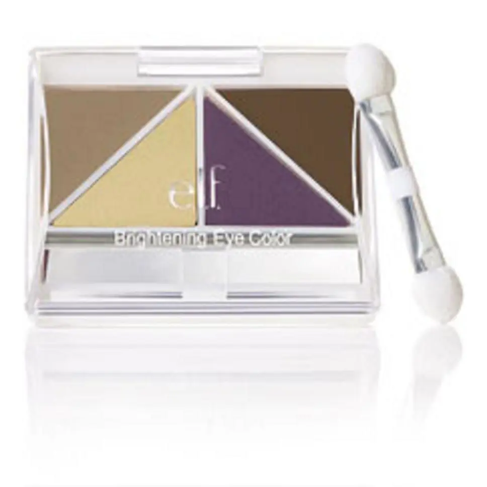 E.l.f. Brightening Eye Color Quad Pick Your Color w/ Set of 5 Eye Brushes Hazy Hazel by e.l.f. Cosmetics