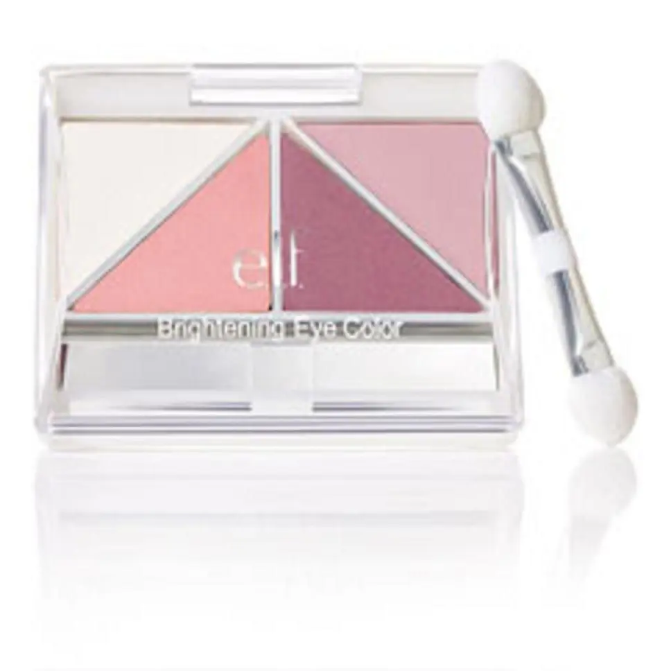 E.l.f. Brightening Eye Color Quad Pick Your Color w/ Set of 5 Eye Brushes Pretty N Pink by e.l.f. Cosmetics