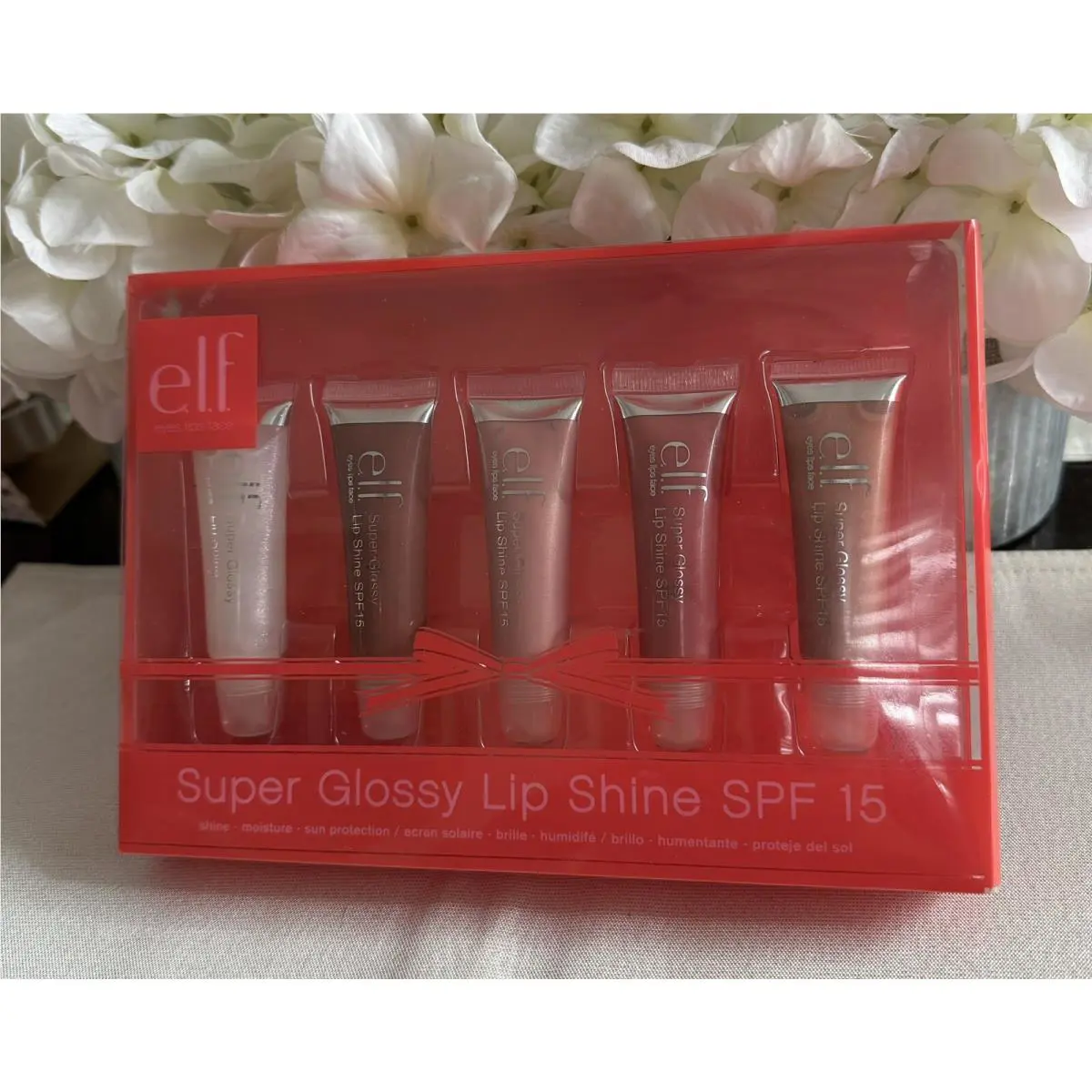 Elf E.l.f Super Glossy Lip Shine Spf 15 Five Tubes Gift Set