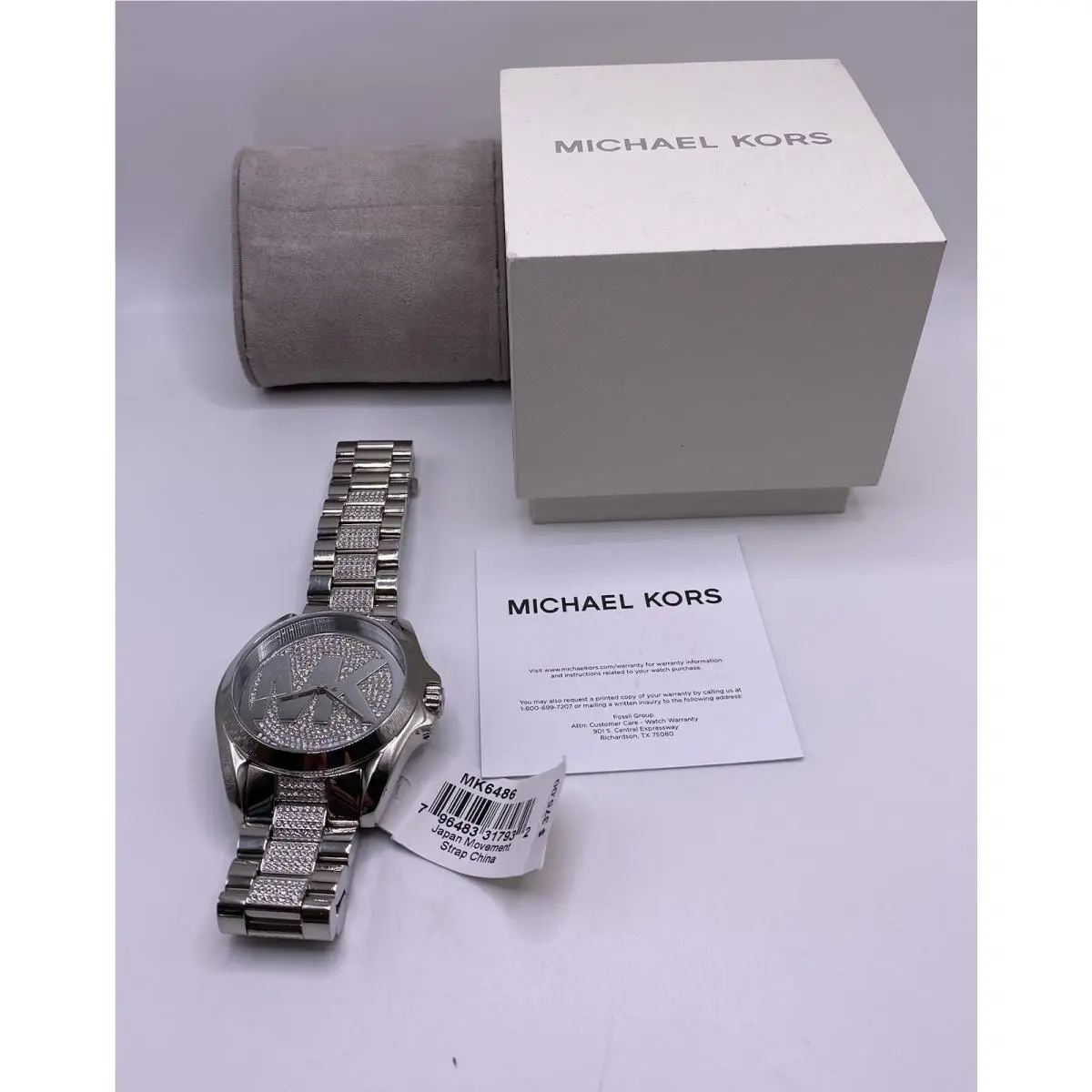 MK6486 MK Logo Dial Analog Sliver Quartz Women`s Watch by Michael Kors