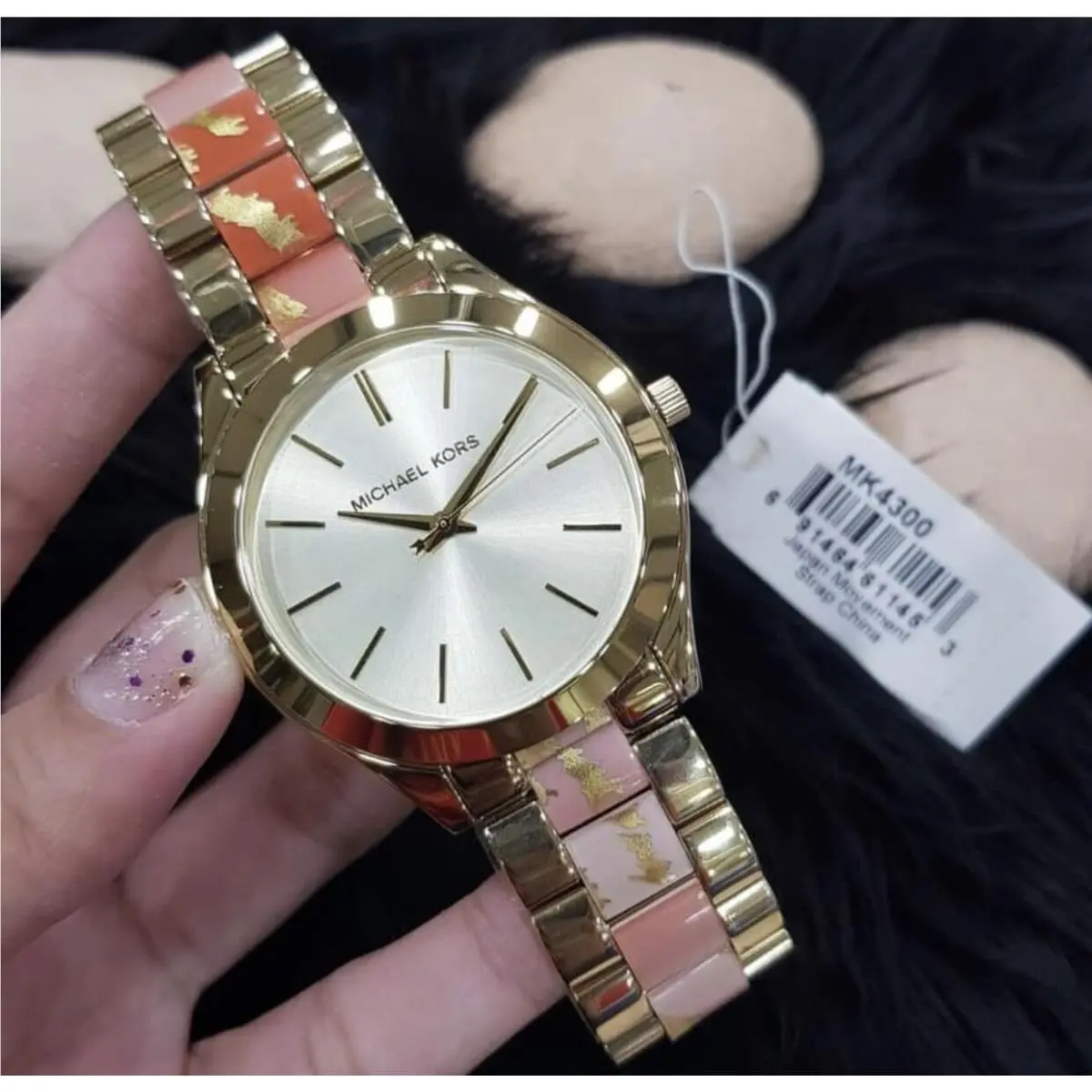 Runway Gold + Peach Acetate Women’s Watch MK4300 by Michael Kors