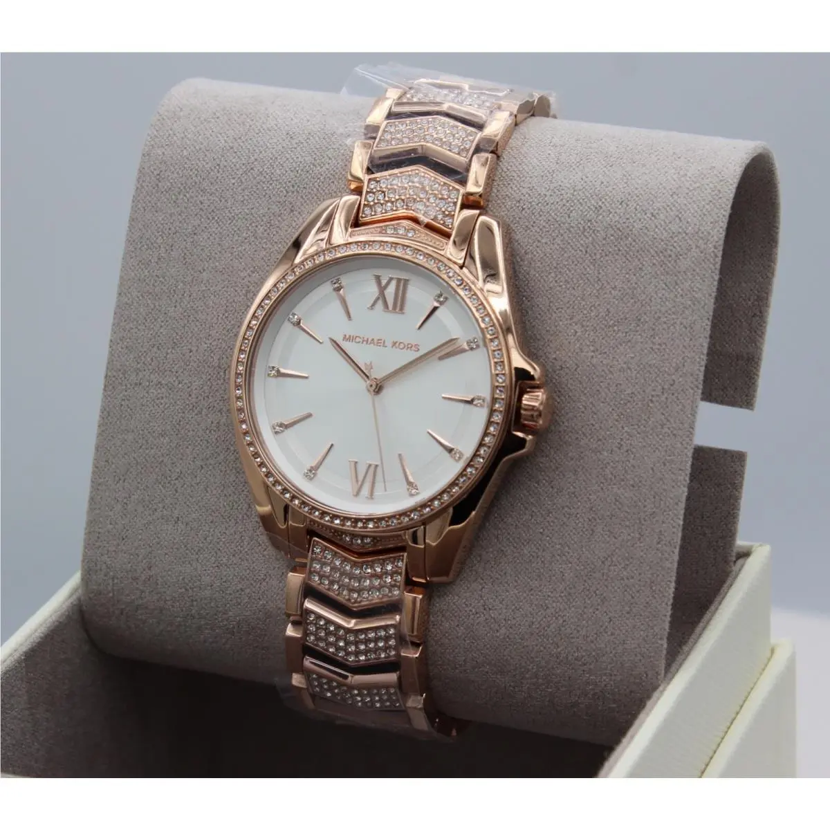 Michael Kors Whitney Rose Gold Crystals Women`s MK6858 Watch