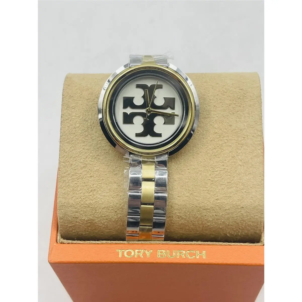 Tory Burch Womens 36mm Miller Bracelet Watch Twotone Stainless Steel Gold Silver