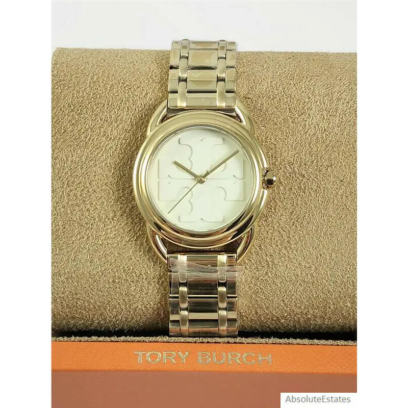 Tory Burch Gold Tone Miller Ladies Watch TBW7220 Logo
