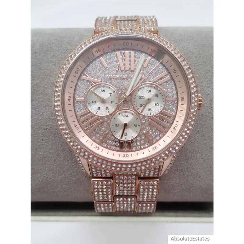 Michael Kors Bradshaw Rose Gold Extreme Gliz Watch MK6933 Unisex Ladies