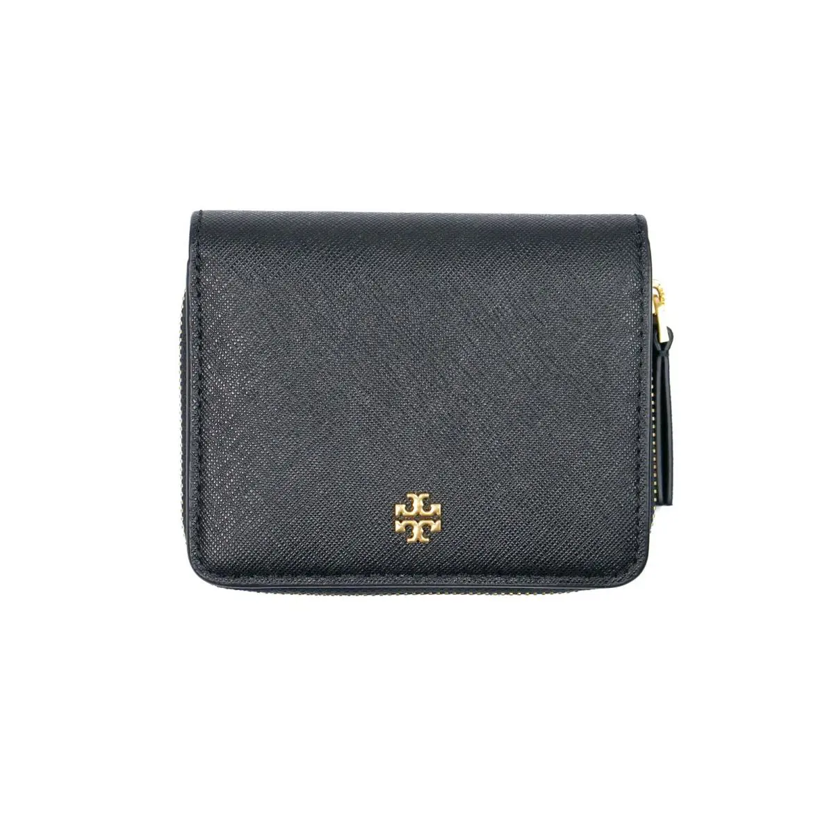 Tory Burch Emerson Black Saffiano Leather Small Wallet 147606 - Black