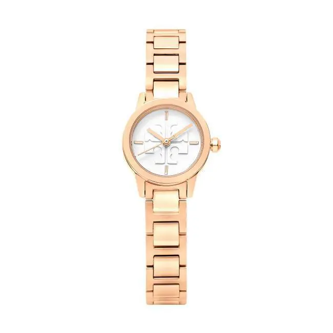 Tory Burch TBW2027 Ivory Dial 28 MM Rose Gold Bracelet Band Gigi Womens Watch - Dial: Ivory, Bezel: Ivory