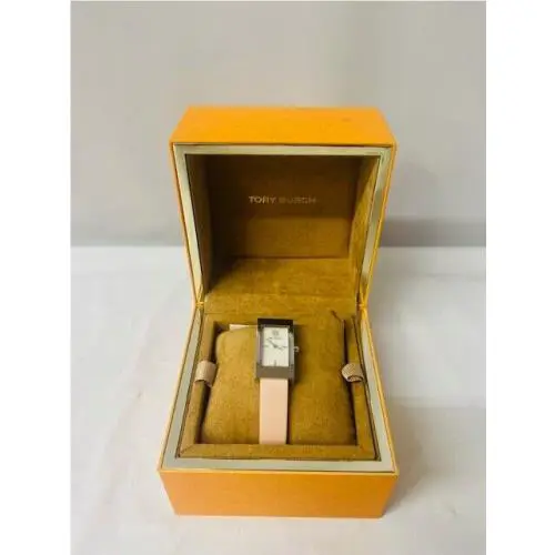 Tory Burch Buddy Swiss Made Leather Watch in Pink TRB2004