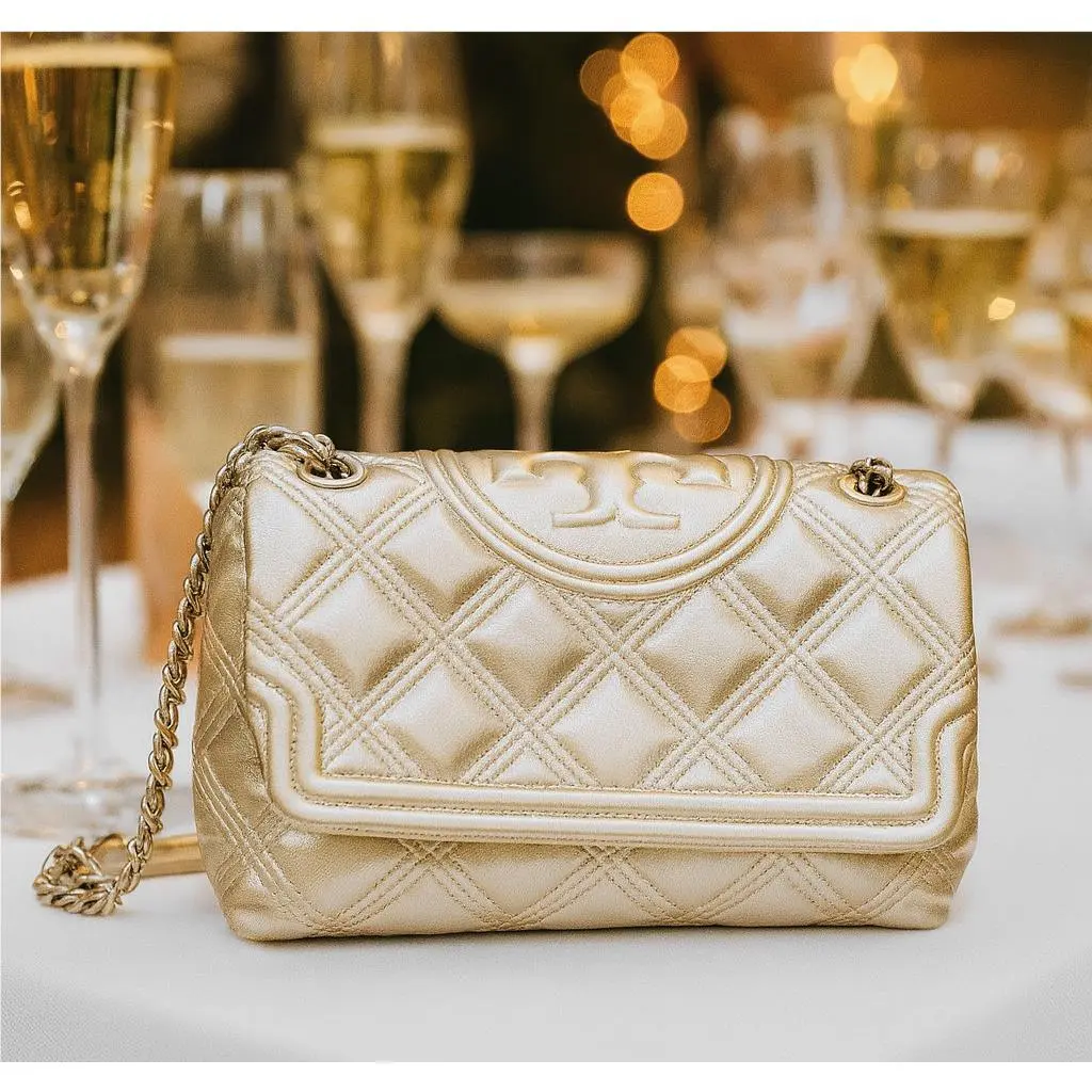 Tory Burch Soft Fleming Convertible Shoulder/crossbody Bag Gold Leather